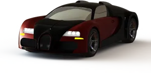 Redand Black Bugatti Veyron Model