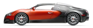 Redand Black Bugatti Veyron Side View