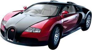 Redand Black Bugatti Veyron Side View