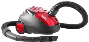 Redand Black Canister Vacuum Cleaner PNG image