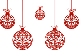 Redand Black Christmas Ornaments