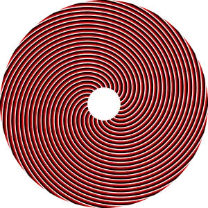 Redand Black Concentric Circles Vector PNG image