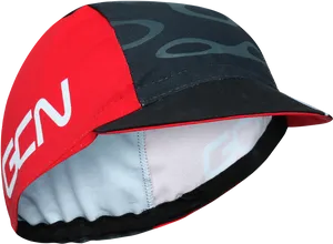 Redand Black Cycling Cap PNG
