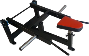 Redand Black Gym Rowing Machine PNG image