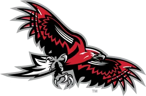 Redand Black Hawk Graphic PNG