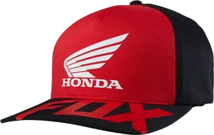 Redand Black Honda Branded Cap PNG image