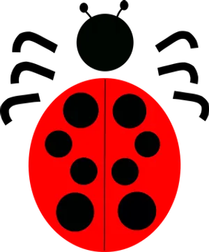 Redand Black Ladybug Illustration PNG image