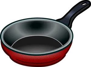 Redand Black Nonstick Frying Pan PNG image