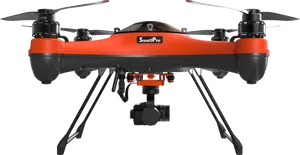 Redand Black Quadcopter Drone PNG image