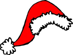 Redand Black Santa Hat Silhouette