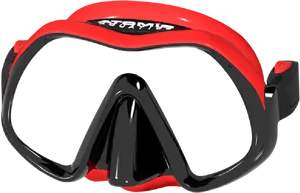 Redand Black Snorkeling Mask PNG image