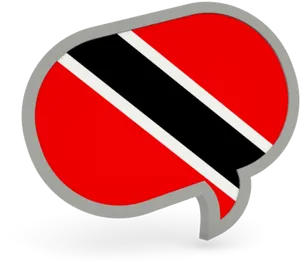 Redand Black Speech Bubble Icon PNG image