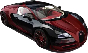 Redand Black Sports Car3 D Model