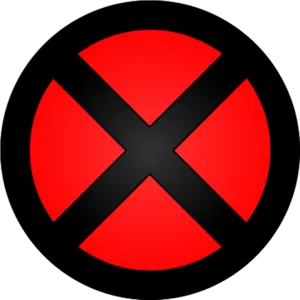 Redand Black X Symbol