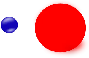 Redand Blue Circleson Black Background PNG image