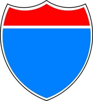 Redand Blue Shield Graphic