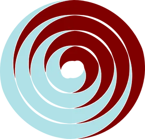 Redand Blue Spiral Illusion PNG image