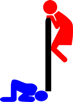 Redand Blue Stick Figures