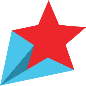 Redand Blue3 D Star Illustration PNG image