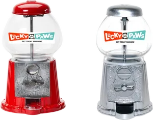 Redand Clear Pet Treat Machines PNG image