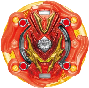 Redand Gold Beyblade Top PNG image