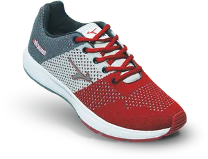 Redand Gray Athletic Sneaker PNG image