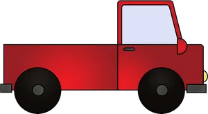 Redand Gray Side View Lorry Illustration PNG image