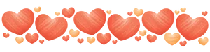 Redand Orange Hearts Pattern