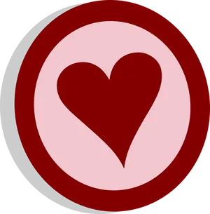 Redand Pink Heart Icon PNG image