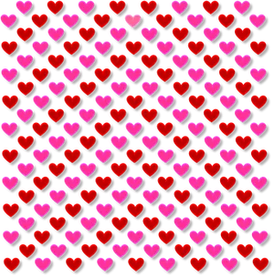 Redand Pink Hearts Pattern