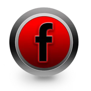 Redand Silver Facebook Icon