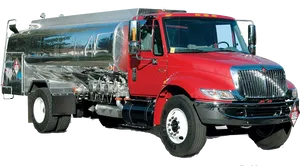 Redand Silver Tanker Truck PNG image