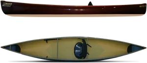 Redand Tan Solo Kayak Topand Side View PNG image