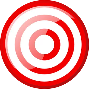 Redand White Bullseye Graphic PNG image