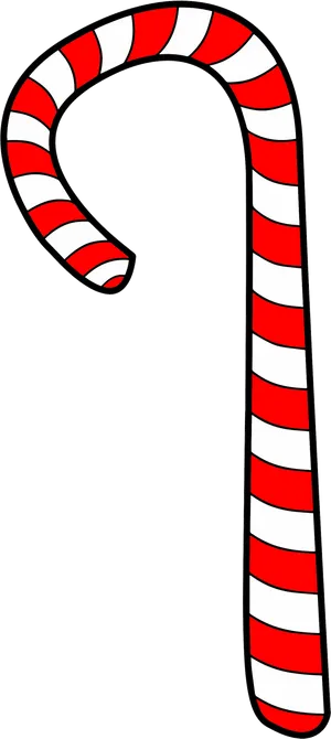 Redand White Candy Cane