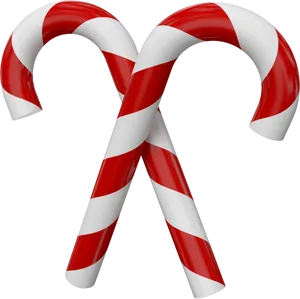 Redand White Candy Canes Crossed