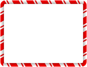 Redand White Candy Stripe Border PNG image