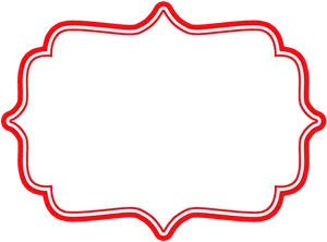 Redand White Decorative Frame PNG image