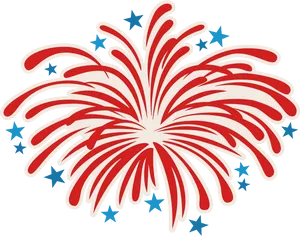 Redand White Firework Explosion PNG image
