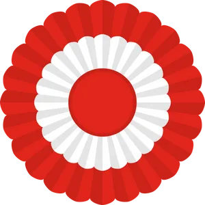 Redand White Flower Graphic PNG image