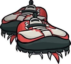 Redand White Hiking Boots PNG image