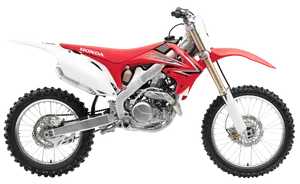 Redand White Honda Motocross Bike PNG image