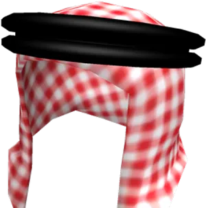 Redand White Keffiyehwith Black Agal PNG image