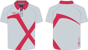 Redand White Modern Polo Shirt Design PNG image