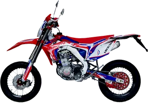 Redand White Offroad Motorcycle