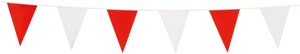 Redand White Pennant Banner PNG