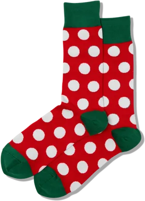 Redand White Polka Dot Socks PNG image