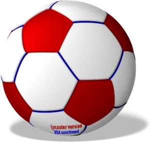 Redand White Soccer Ball PNG image