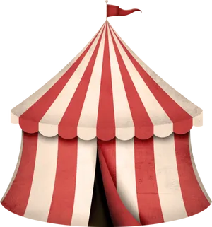 Redand White Striped Circus Tent PNG image