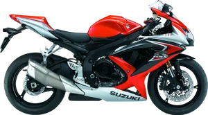 Redand White Suzuki Sportbike